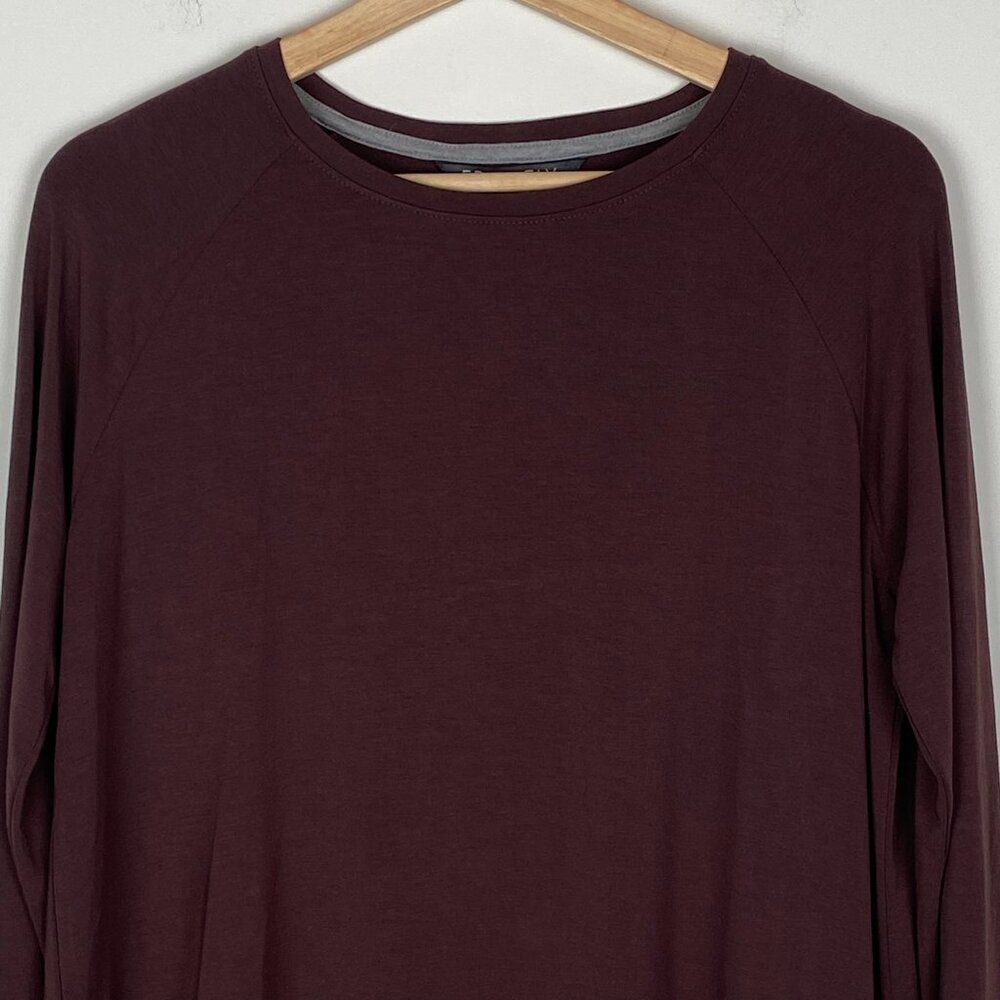 Free Fly Bamboo Shade Long Sleeve Top UPF 50 Maroon Burgundy, Women's Size XS - Picture 3 of 10